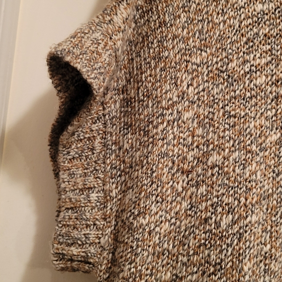 Susan Bristol  Brown and Cream Short Sleeve  Cardigan Sweater Size XL - Picture 5 of 12